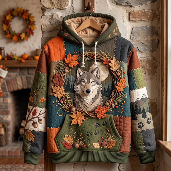 Hoodie Wilka Leśnego Jesieni