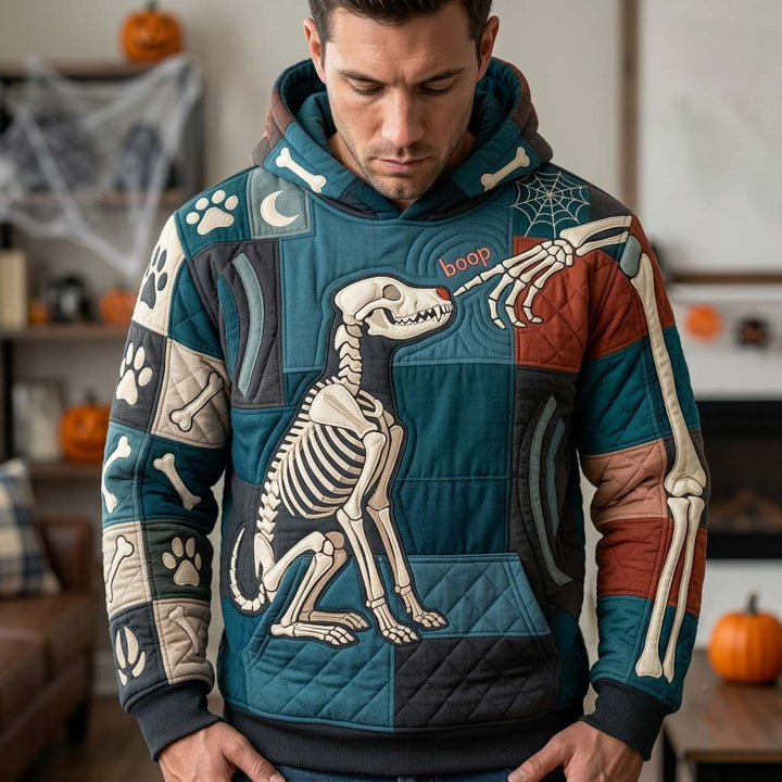 Hoodie z czaszkami po zmroku