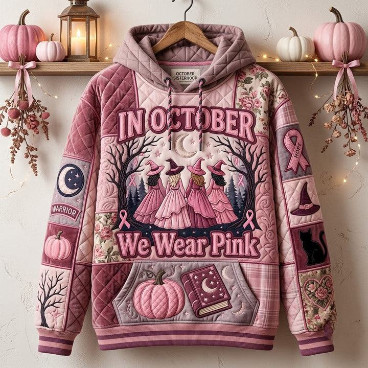 Różowy Październik Magiczny Hoodie