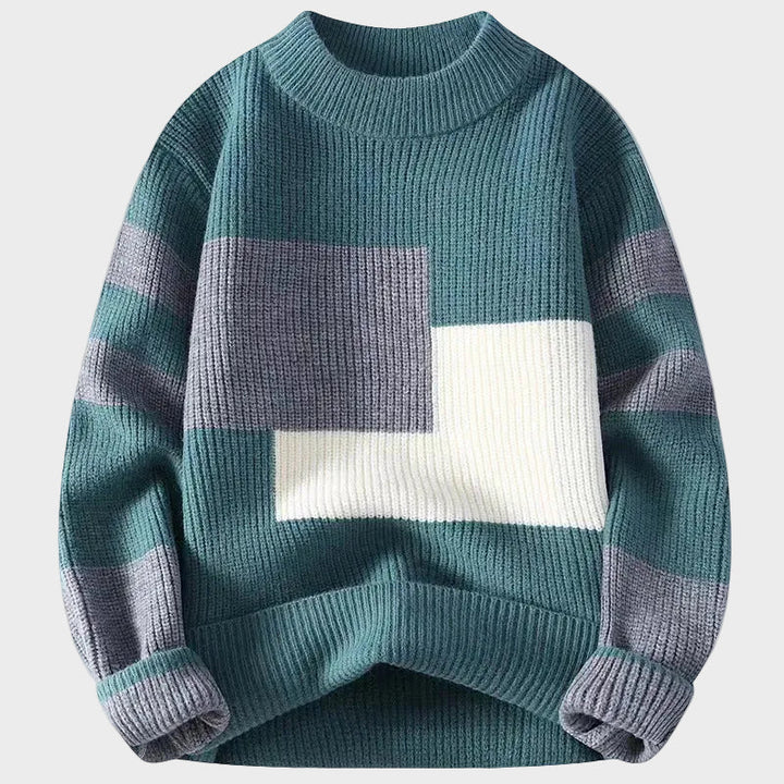 Hilmar – Dopasowany Sweter z Okrągłym Dekoltem