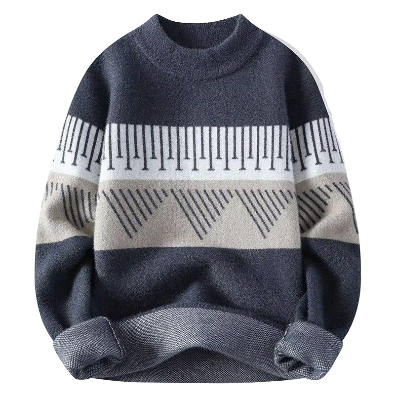 Faelan – Minimalistyczny Ciepły Sweter z Dzianiny