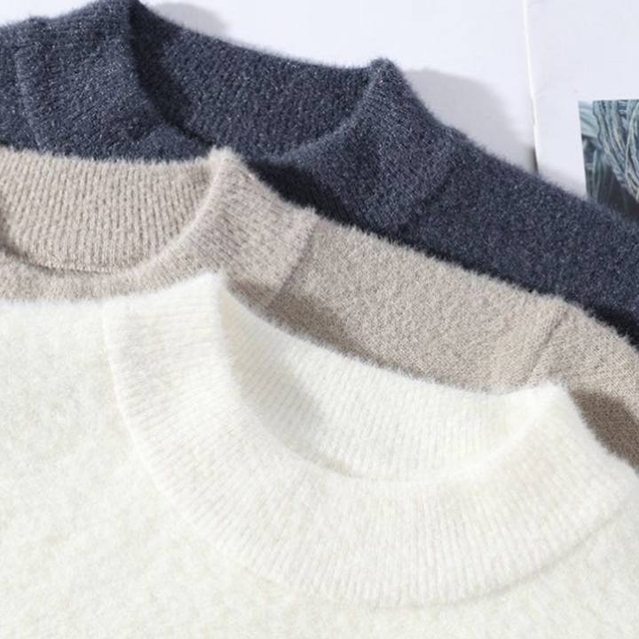 Faelan – Minimalistyczny Ciepły Sweter z Dzianiny