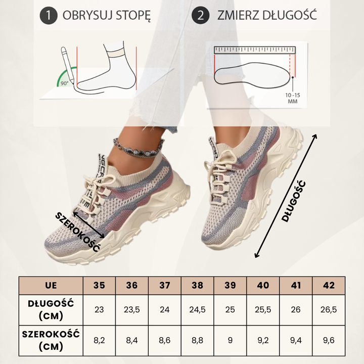 Airsynq - oddychające damskie sneakersy na całodniowy komfort