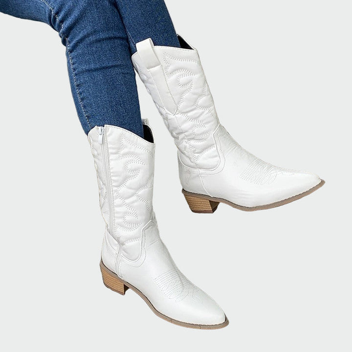 Aneta - Metaliczne kowbojskie buty